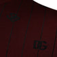 Dolce & Gabbana Maroon Monogram Turtleneck Pullover Sweater