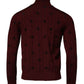 Dolce & Gabbana Maroon Monogram Turtleneck Pullover Sweater