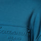 Dolce & Gabbana Blue Logo Cotton Hooded Sweatshirt Sweater