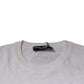 Dolce & Gabbana White Silk Crew Neck Men Pullover Sweater