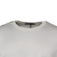 Dolce & Gabbana Off White Silk CrewNeck Short Sleeve T-shirt