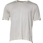 Dolce & Gabbana Off White Silk Crew Neck Short Sleeve T-shirt