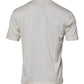 Dolce & Gabbana Off White Silk Crew Neck Short Sleeve T-shirt