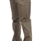 GF Ferre Green Cotton Stretch Comfort Fit Pants