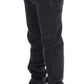 GF Ferre Black Corduroy Cotton Straight Fit Pants