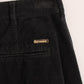 GF Ferre Black Corduroy Cotton Straight Fit Pants