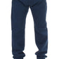 GF Ferre Blue Stretch Straight Fit Pants Chinos