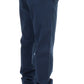 GF Ferre Blue Stretch Straight Fit Pants Chinos