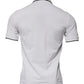 Dolce & Gabbana Off White Crown Cotton Collared Polo T-shirt
