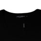 Dolce & Gabbana Black Cotton Round Neck Sleeveless T-shirt