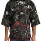 Dolce & Gabbana Black Volcano Sicily Short Sleeve T-Shirt