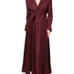 Philosophy Maroon Belted Button Down Dress
