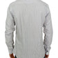 GF Ferre Gray Striped Cotton Casual Shirt