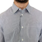 GF Ferre Gray Striped Cotton Casual Shirt