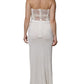 Elisabetta Franchi White Strapless Bustier Mermaid Gown Dress