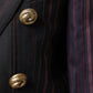 Dolce & Gabbana Multicolor Stripes Wool Cropped Blazer Coat Jacket