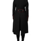 Dolce & Gabbana Black Single Breasted Trench Coat Jacket