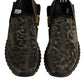 Dolce & Gabbana Gold Glitter Leopard Sorrento Sneakers Shoes