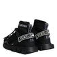 Dolce & Gabbana Black Sorrento Socks Logo Sneakers Shoes