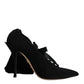 Dolce & Gabbana Black Stiletto Heels Mid Calf Boots Shoes