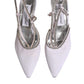 Dolce & Gabbana White Strass Crystal Slingbacks Pumps Shoes