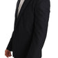 Dolce & Gabbana Gray Striped Wool Jacket Coat Slim Blazer