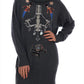Dolce & Gabbana Fairy Tale Crystal Gray Cashmere Sweater