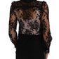 Dolce & Gabbana Black Lace Crystal SPACE Shirt