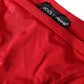 Dolce & Gabbana Red Nylon Stretch Beachwear Swimwear Bottom Bikini