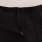 Dolce & Gabbana Black Floral Brocade High Waist Pants