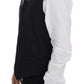 Dolce & Gabbana Black Wool Silk Dress Gilet Jacket Vest