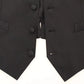 Dolce & Gabbana Black Wool Silk Dress Gilet Jacket Vest