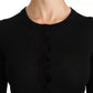 Dolce & Gabbana Black Virgin Wool Long Sleeve Top Blouse Top