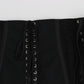 Dolce & Gabbana Black Stretch Corset Waist Strap Belt