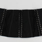 Dolce & Gabbana Black Stretch Corset Waist Strap Belt