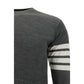 Thom Browne Gray Wool Oves Aries Sweatshirt