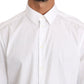 Dolce & Gabbana White Cotton GOLD Dress Shirt