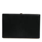Dolce & Gabbana Black Leather Gold Frame Clutch Evening Party Purse Bag