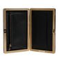 Dolce & Gabbana Black Leather Gold Frame Clutch Evening Party Purse Bag
