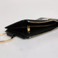 Dolce & Gabbana Black Leather Logo Plaque Neck Strap Card Coin Wallet
