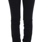 Cavalli Black Cotton Stretch Slim Skinny Fit Jeans