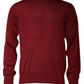 Dolce & Gabbana Maroon Cashmere Crew Neck Pullover Sweater