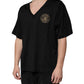 Dolce & Gabbana Black Cotton Logo Vneck Short Sleeve T-shirt