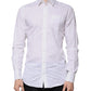 Dolce & Gabbana White Cotton Long Sleeves GOLD Dress Shirt