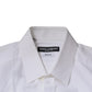 Dolce & Gabbana White Cotton Long Sleeves GOLD Dress Shirt