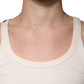 Dolce & Gabbana Off White Cotton Sleeveless Round Neck Tank T-shirt