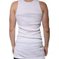Dolce & Gabbana White Cotton Sleeveless Round Neck Tank T-shirt