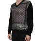 Dolce & Gabbana Black Logo Wool V-neck Pullover Sweater