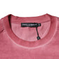 Dolce & Gabbana Pink Logo Print Cotton Crew Neck T-shirt