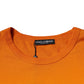 Dolce & Gabbana Orange Logo Cotton Crew Neck T-shirt
